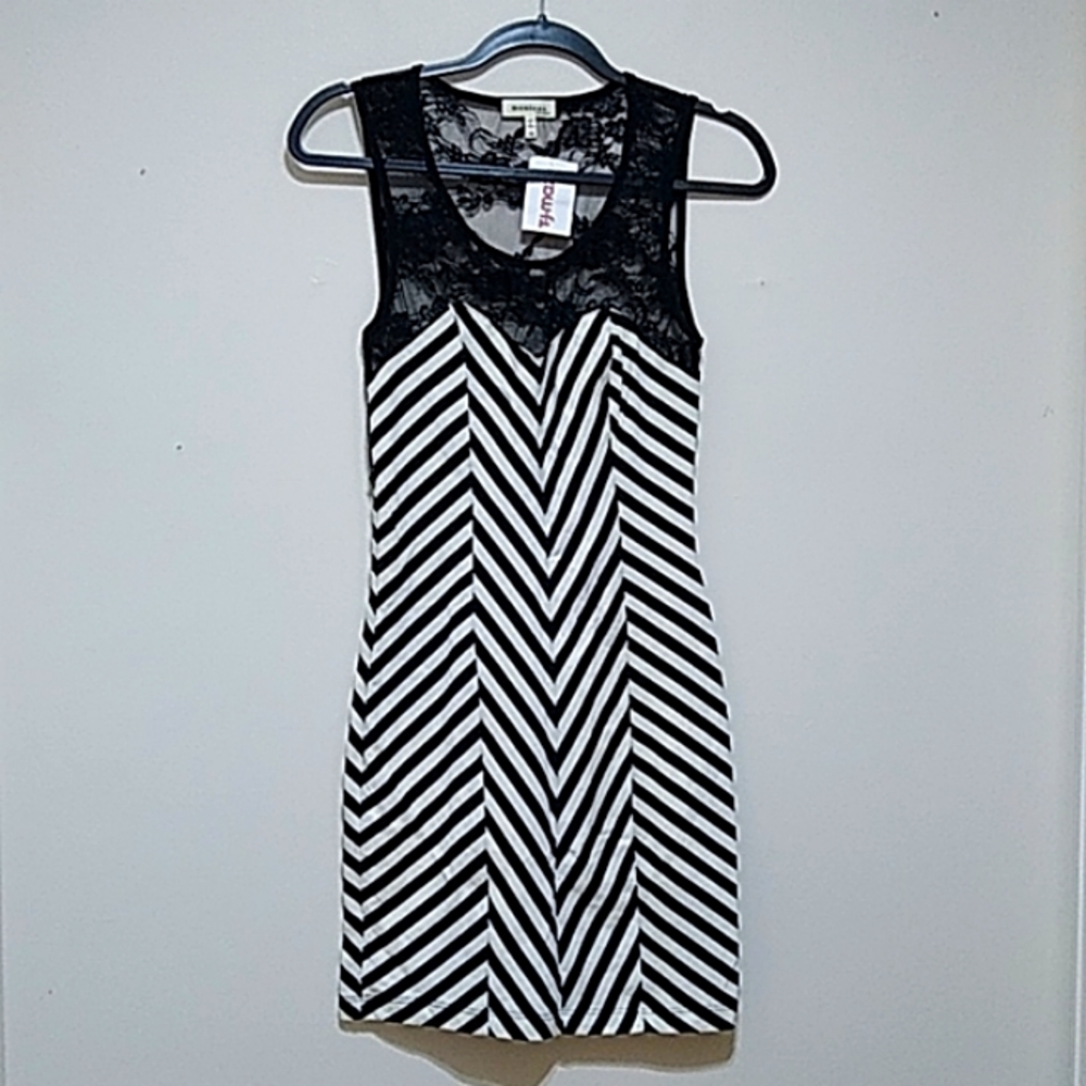 Monteau Los Angeles Black Lace Back Dress